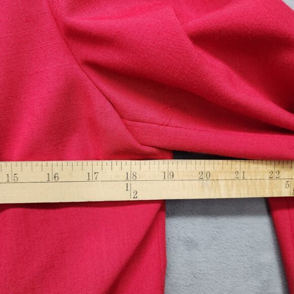 Sag Harbor Vintage Blazer 12 Red Suit Jacket Workwear Career Classic Rayon Blend - Picture 11 of 13